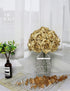 D-Seven Artificial Flower 25pcs Gold Foam Fake Roses with Stem for DIY Wedding Bouquets Floral Arrangements Wedding Flower Bridal Shower Party Home Decor (Gold)