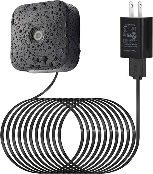 Power Adapter for Blink XT / XT2 & All-New Blink Outdoor Indoor Camera, with 25 ft/7.5 m Weatherproof Cable Continuously Charging Blink Camera, No More Battery Changes - Black