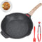 Nonstick Stone Pan, 9.5 inch Omelet Pan Medical Stone Frying Pan Egg Skillet With Heat Resistant Handle Induction Pan, PFOA Free