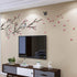 DecorSmart 3D Chinese Style Couple Tree and Flying Birds Wall Murals Decor for Living Room TV Background Decorations, Removable DIY Acrylic Spring Scenery Wall Stickers