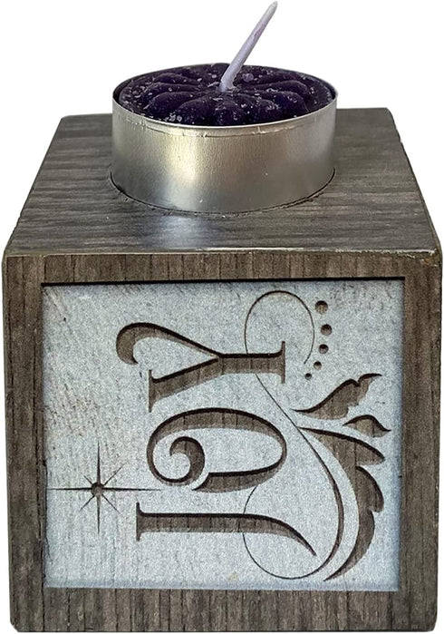 Cathedral Art Love Hope Peace Joy Pillar Advent W/Tea Lights Abbey & CA Gift Inspirational Candle Set, Multi