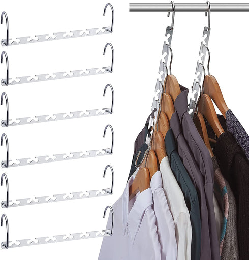 Ulimart Space Saving Hangers 12 Pack Closet Organizers and Storage Ugraded Space Saver Hangers Closet Organization Hangers Space Saving Hangers for Closet Wardrobe Dorms Hanger Organizer