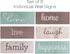 EXCELLO GLOBAL PRODUCTS Hanging Home Decor Sign with Sawtooth Hook and Jute Hanging Rope (Home, Family, Love, Laugh, Live, Happiness in Neutral Colorway)