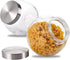 Nicunom 2 Pack Glass Candy Jar, 75 Ounce Cookie Jar with Lid Clear Candy Container, Kitchen Countertop Penny Canning Jars for Cookies, Snacks, Cakes, Food Safe, Wide mouth Opening