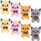 8 Pieces Mini Cats Plush Toy 4 Inch Stuffed Cats Tiny Soft Plush Cats Doll Plush Hanging Pendant Ornament for DIY Keychain Birthday Xmas Decorations Party Favor