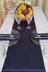 PARFAIR DESSIN Pack of 10 Satin Table Runners 12 x 108 inch for Wedding Banquet Reception Party Decoration, Bright Silk and Smooth Fabric Party Table Runner - Navy Blue