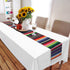 Mexican Table Runner for Cinco de Mayo Decorations, 108" x 14" 2Packs Hand Woven Mexican Blanket Table Runner Fiesta Party Supplies, Fringe Cotton Serape Table Runner for Mexican Party Wedding Decor