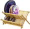 TB Home Folding Bamboo Dish Drying Rack