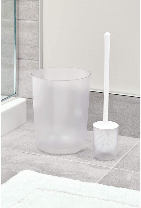 iDesign Finn BPA-Free Plastic Round Waste Basket - 7.64" x 7.64" x 10", Clear