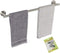 TocTen Bath Towel Bar - Thicken SUS304 Stainless Steel Towel Rack for Bathroom with 4 S Hooks, Bathroom Accessories Towel Rod Heavy Duty Wall Mounted Towel Holder (24IN, Brushed Nickel)