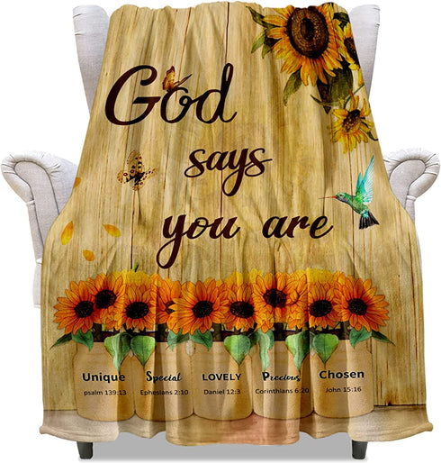 MIFADFAO Christian Gift for Women Religious Gift Throw Blanket Healing Thoughts Soft Prayer Caring Lightweight Inspirational Bible Verse 50X40 Inch Throw Blanket Get Well Soon Men& Women Gifts
