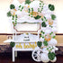 Sweet Baby Co. Boho Fake Greenery Baby Shower Decorations Neutral with Balloon Garland Arch Kit, Oh Hello Baby Banner, Green Ivy Leaf Garland Vines Decoration Decor for Jungle Safari Woodland Backdrop Theme