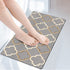 Watforsh Super Absorbent Bath Mat Non-Slip Quick Drying Thin Bathroom Carpet Floor Machine Washable Water Quick Absorbent Soft Rubber Rug Easy to Clean Bathroom, Doorway (15.8x23.6,Gray)