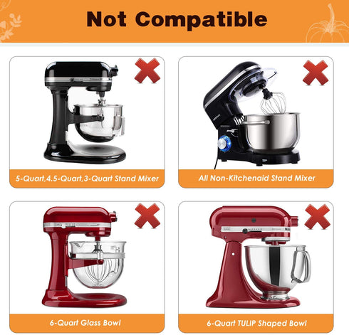 Flex Edge Beater for KitchenAid Mixer 6 Quart Bowl-Lift Stand Mixer, Beater with Silicone Edge, Perfect 6 QT Bowl-Lift Stand Mixer Attachment, Mixer Accessory