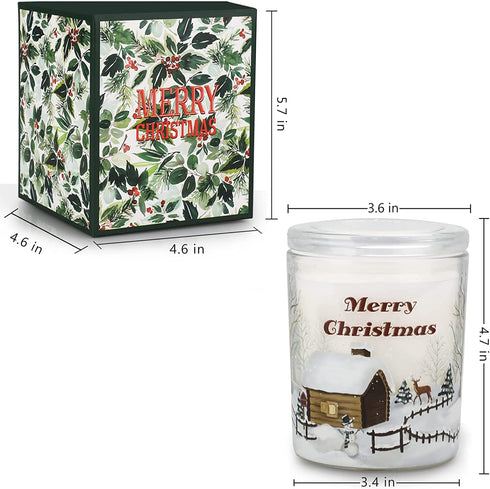 Christmas Scented Candle,Christmas Gift for Women Large Jar Candle with Pine Tree Scent for Christmas Gift 11.3 oz Longlast 65-70 Hours Christmas Gifts for Mom Sister Grandma Friend(Pine Tree Scents)