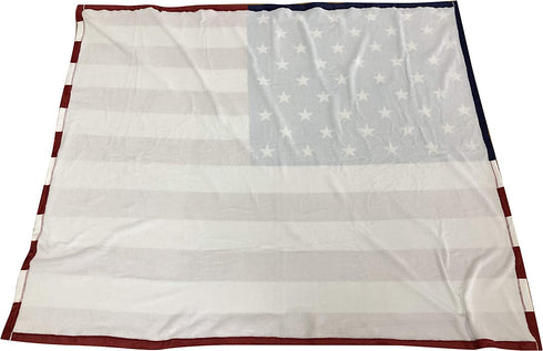 Patriotic Throw Blanket for Couch - 50" x 60", American Flag, Soft Cozy Fleece, Veteran's Day, Stars and Stripes, Home Decor, Red, White, Blue, USA, Living Room Sofa, Bed, Office, Old Glory