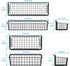 Wall Baskets, Packism 4 Pack Cabinet & Wall Mounted Wire Baskets, Multifunctional Hanging Wire Basket for Kitchen, Home, Office, Bathroom, Garage Storage, Wire Storage Baskets with Mount Hooks, Black