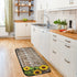 Sunflower Wooden Board Kitchen Rugs Anti Fatigue Memory Foam Floor Mat Non-Skip Cushioned Absorbent Kitchen Runner Rug for Entryway Hallway Farmhouse Bathroom Dining Room 39x20 in