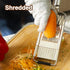 Multi-Purpose Citrus Zester, Cheese Grater & Vegetable Chopper,Handheld 4 adjustable Blades sets Stainless Steel Cutter Slicer for Lemon, Nutmeg, Chocolate, Vegetables, Fruits