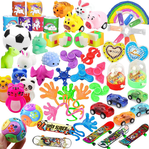 Beilunt 50 Pcs Party Favors for Kids Toy Assortment Bundle,Classroom Rewards,Carnival Prizes,Pinata Filler,Goodie Bag Christmas Stocking Stuffers Toys,Treasure Box Birthday Gift for Boy Girl