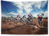 KULUSSY Tapestry Wall Hanging 80x60 Inch Start Motorcross Bike Motocross Dirt Dirtbike Path Supercross Action Active Air Decorations Tapestry for Bedroom Living Decor