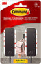 Command Medium Matte Black Decorative Hook, 2-Hooks, 4-Strips Per Pack, Decorate Damage-Free
