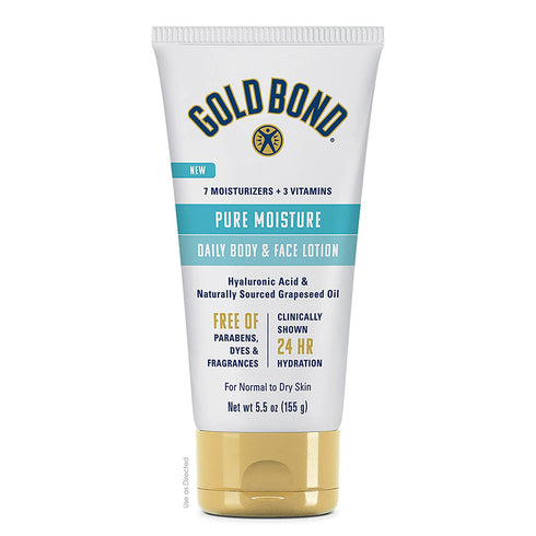 Gold Bond Pure Moisture Lotion, 5.5 oz., Ultra-lightweight Daily Body and Face Lotion