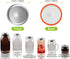 Wide Mouth Canning Lids for Ball, Kerr Jars - 24-Count Split-Type with Leak proof & Airtight Seal Features, Metal Mason Jar Lids for Canning - Food Grade Material, Silver/86 MM