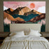 QWQHI Wall Tapestry, Nature Tapestry Mountain Sunset Forest Tapestry Wall Hanging for Living Room Bedroom