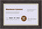 Space Art Deco 5.5x8.5 Dark Brown Textured Frame - Easel Stand - D-Ring Hangers - for Business License and Certificates - Desk/Table Top Display - Glass (Dark Brown)