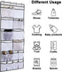 Armindou Extra Large Pockets Hanging Over The Door Shoe Organizer 2 Pack Closet Shoe Organizer With 8 Extra Large Mesh Storage Pockets for Bedroom Door Apartment Storage (White, 64.1X22.8 )