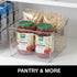 Oggi Bin Ideal for Kitchen, Pantry Storage, Fridge Organizing, Clear, 9.75" x 9" x 6"