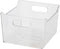 Oggi Bin Ideal for Kitchen, Pantry Storage, Fridge Organizing, Clear, 9.75" x 9" x 6"