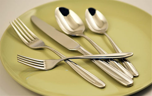 Ginkgo International Madison 20-Piece Flatware Set, Service for 4, silver