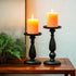 Candle Holders for Pillar Candles Metal Candlestick Holder 2 Pcs Candleholders Stand for LED Tea Light Candles, Ornament for Birthday, Wedding and Home Decoration