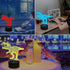 Dinosaur Gifts, Night Light for Kids Dinosaur T-rex 3D Night Light Bedside Lamp with Remote Control 16 Color Changing Xmas Halloween Birthday Gift for Child Baby Boy