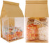 euduv Bakery Bags with Window Cookie Bags for Packaging 50Pcs 5.1x4.3x11 Inches Brown Kraft Paper Tin Tie Tab Lock Candy Bags Treat Bags, Popcorn, Coffee Bags Resealable