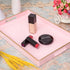 MAONAME Pink Serving Tray with Handles, Modern Decorative Tray for Coffee Table, Plastic Rectangular Tray for Ottoman, Bathroom, Decor, 15.75? x 10.2? x1.57