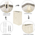 YIFAMIJOY 45L Slim Laundry Hamper Collapsible Thin laundry Baskets with Handles Narrow Dirty Clothes Hamper for Clothing Toys Organization White