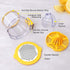 Drizom Citrus Lemon Orange Juicer Manual Hand Squeezer, Fruit Juicer Lime Press with Built-in Measuring Cup and Grater and Egg separator, Non-Slip Silicone Handle, 20OZ