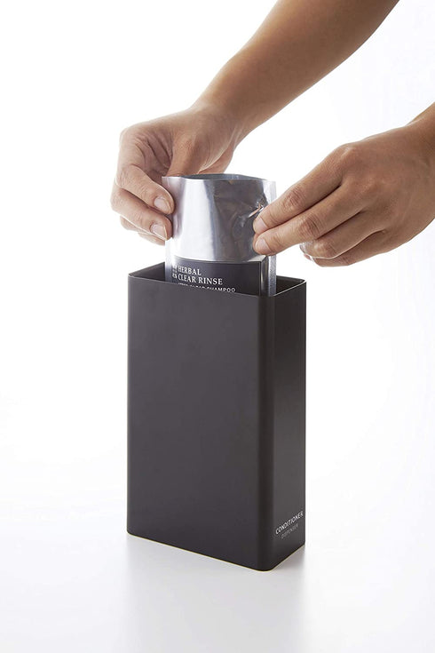 Yamazaki Tower Conditioner Dispenser Black Rectangular