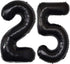 25 Number Balloons Black Big Giant Jumbo Number 25 Foil Mylar Balloons for 25th Birthday Party Supplies 25 Anniversary Events Decorations