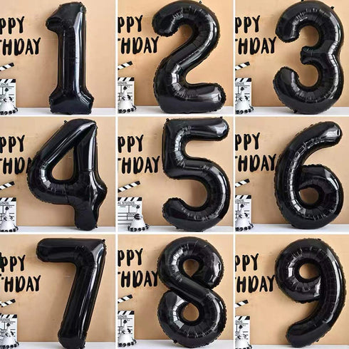 25 Number Balloons Black Big Giant Jumbo Number 25 Foil Mylar Balloons for 25th Birthday Party Supplies 25 Anniversary Events Decorations