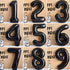 25 Number Balloons Black Big Giant Jumbo Number 25 Foil Mylar Balloons for 25th Birthday Party Supplies 25 Anniversary Events Decorations