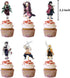 Danghe Japanese Anime Birthday Party Decorations 46 Pcs Manga Favors Japanese Anime Party Supplies with 1 Birthday Banner, 1 Cake Topper, 24 Cupcake Toppers, 20 Balloons