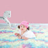 ST. BRIDGE Soft Round Rainbow Rug for Girls Room, Fluffy Circle Rug for Kids Room Decor, Indoor Modern Anti-Skid Fuzzy Nursery Mats, Shaggy Fur Area Rugs for Living Room Bedroom Plush Carpet, 3 Feet
