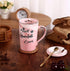 Doublewhale Grandma Gifts - Mothers Day Gifts for Grandma - Birthday Gifts for Grandma from Granddaughter Grandson Grandchildren - Best Grandma Ever Marble Ceramic Coffee Mug 14Oz with Lid Pink