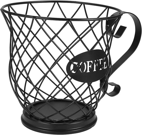 POWSTRO K Coffee Pod Storage, Counter Holders for K Cup Holder, Nespresso Pod Holder for Coffee Cup Basket and Organizer Mug, Suitable for Kitchen Bar Tearoom Countertop (Black)