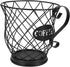 POWSTRO K Coffee Pod Storage, Counter Holders for K Cup Holder, Nespresso Pod Holder for Coffee Cup Basket and Organizer Mug, Suitable for Kitchen Bar Tearoom Countertop (Black)