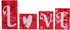 JOYIN Valentines Day Table Decoration LOVE Wooden Blocks Love Signs, Home Decoration LOVE Letter Signs, Freestanding Table Sign Home Accent for Girlfriend Wife Party Wedding Birthday Graduation Decor (Red)